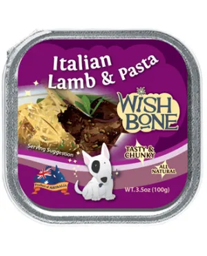 Wishbone Grain Free Italian Lamb & Pasta Tray Dog Food 100g