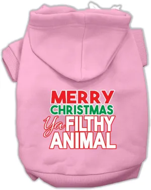 Ya Filthy Animal Screen Print Pet Hoodie Light Pink Xxl (18)