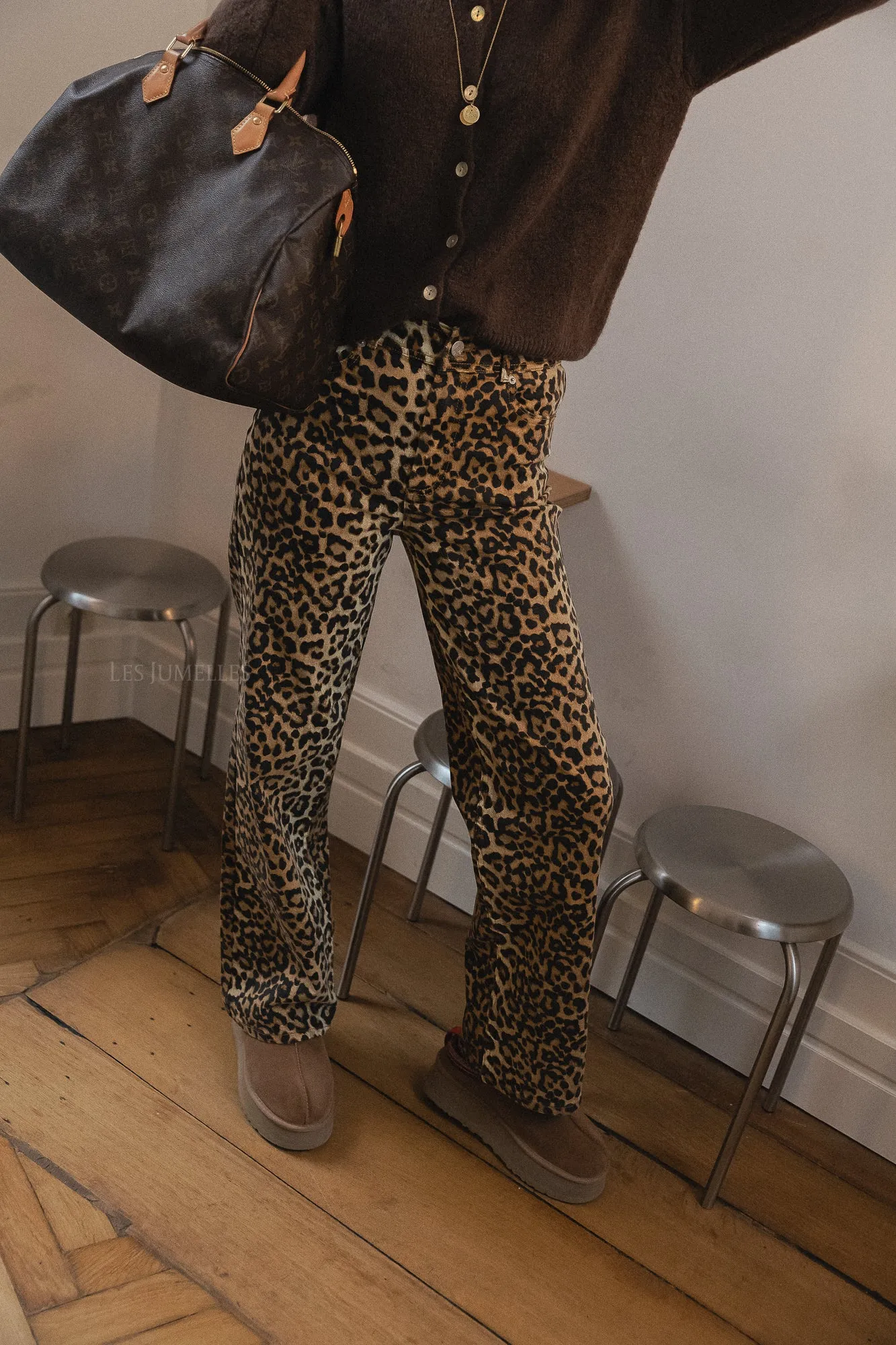 YASLeonora HW denim jeans leopard