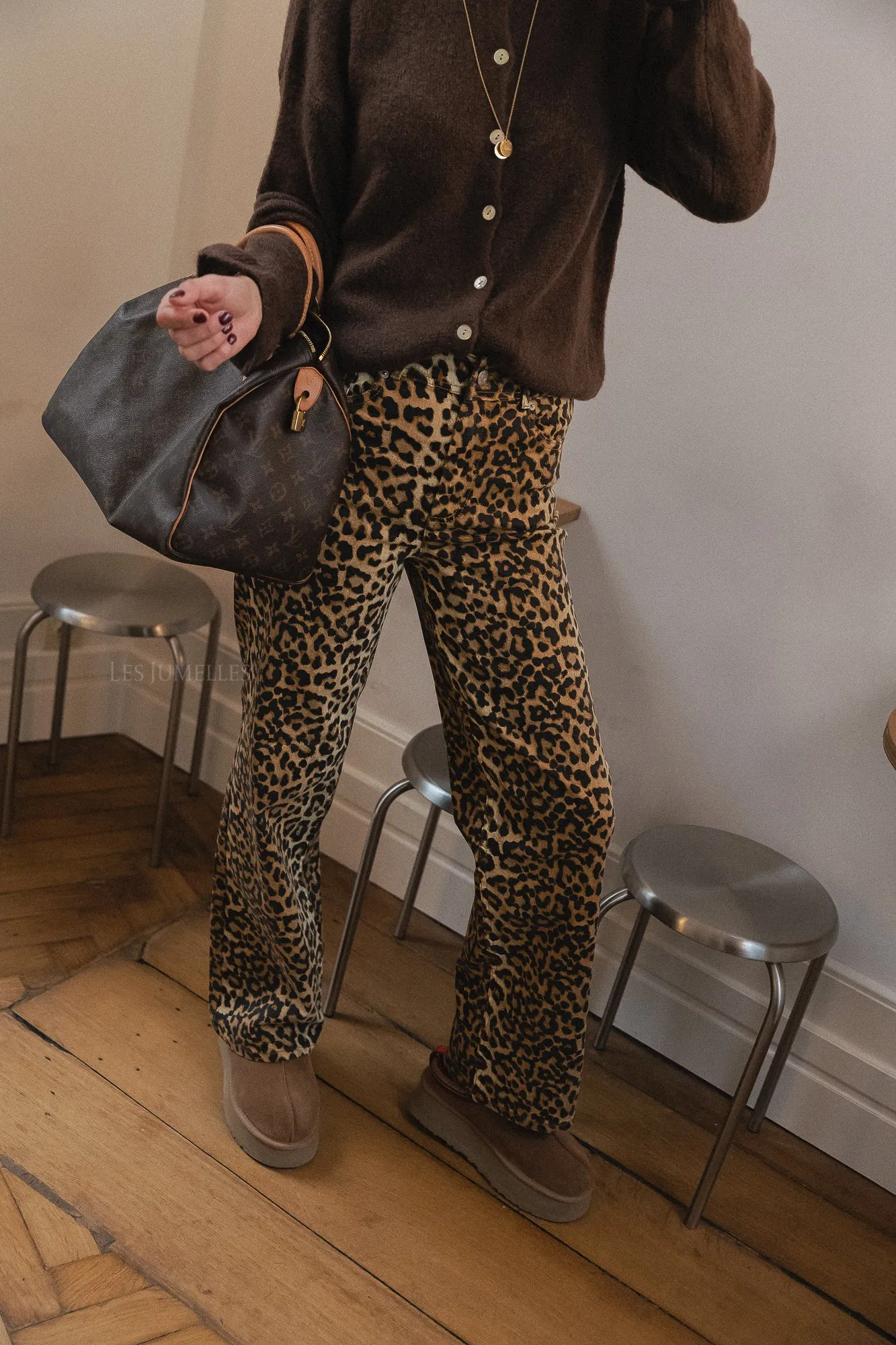 YASLeonora HW denim jeans leopard