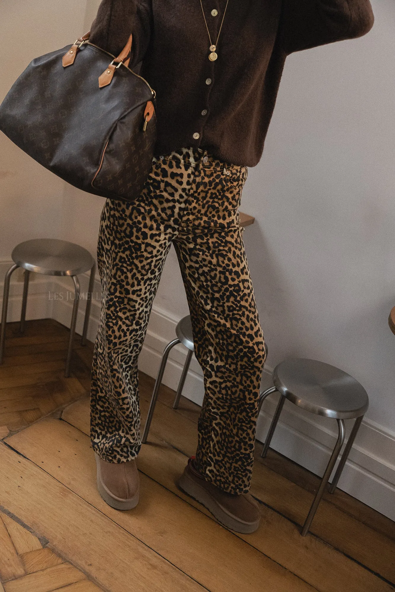 YASLeonora HW denim jeans leopard